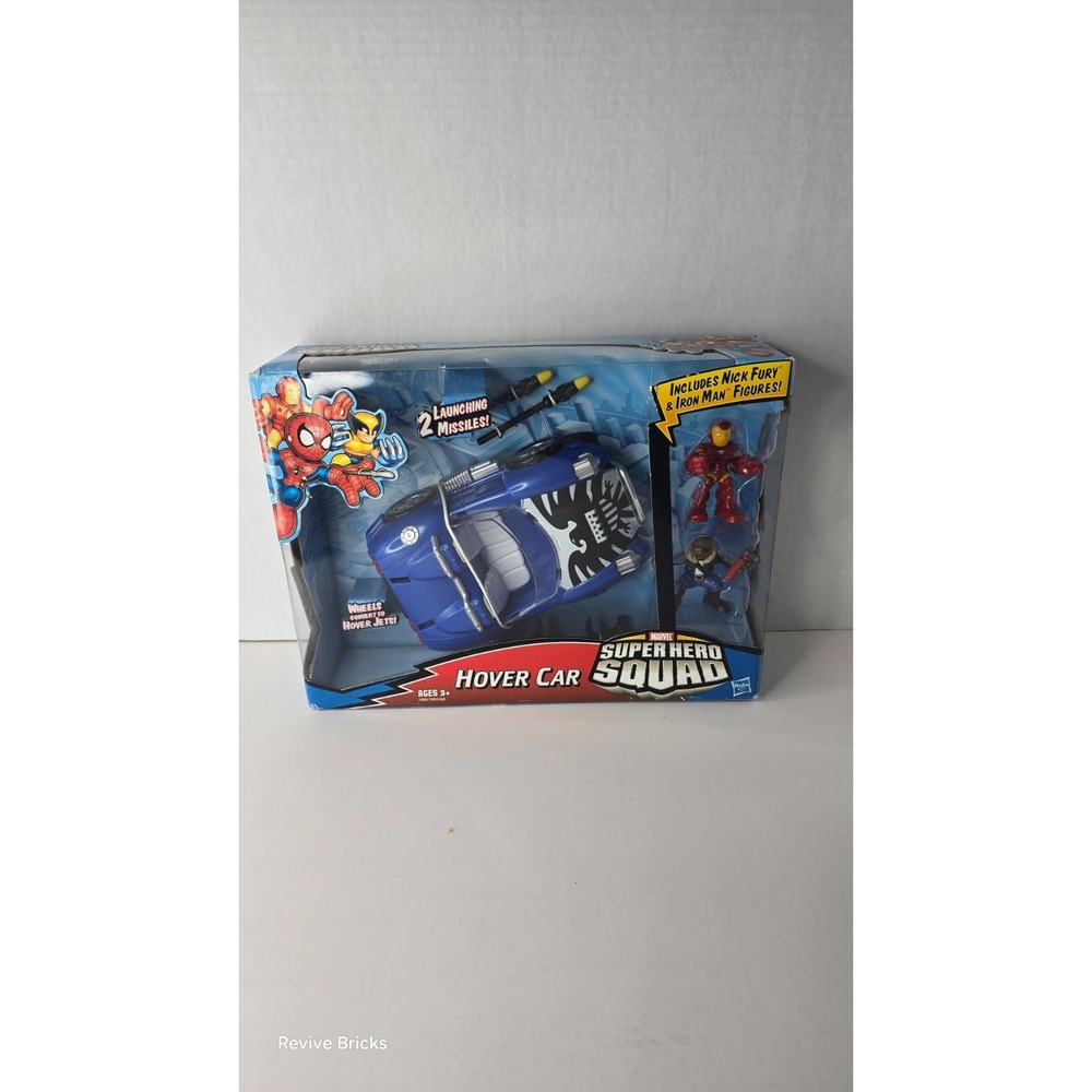 Marvel Super Hero Squad Hover Car with Iron Man & Nick Fury figures